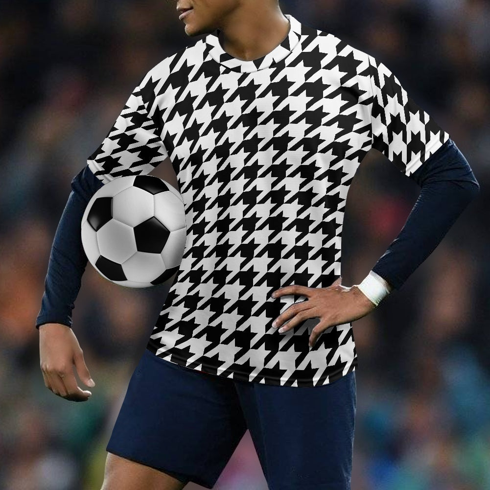 Two Tone Houndstooth Football Shirt