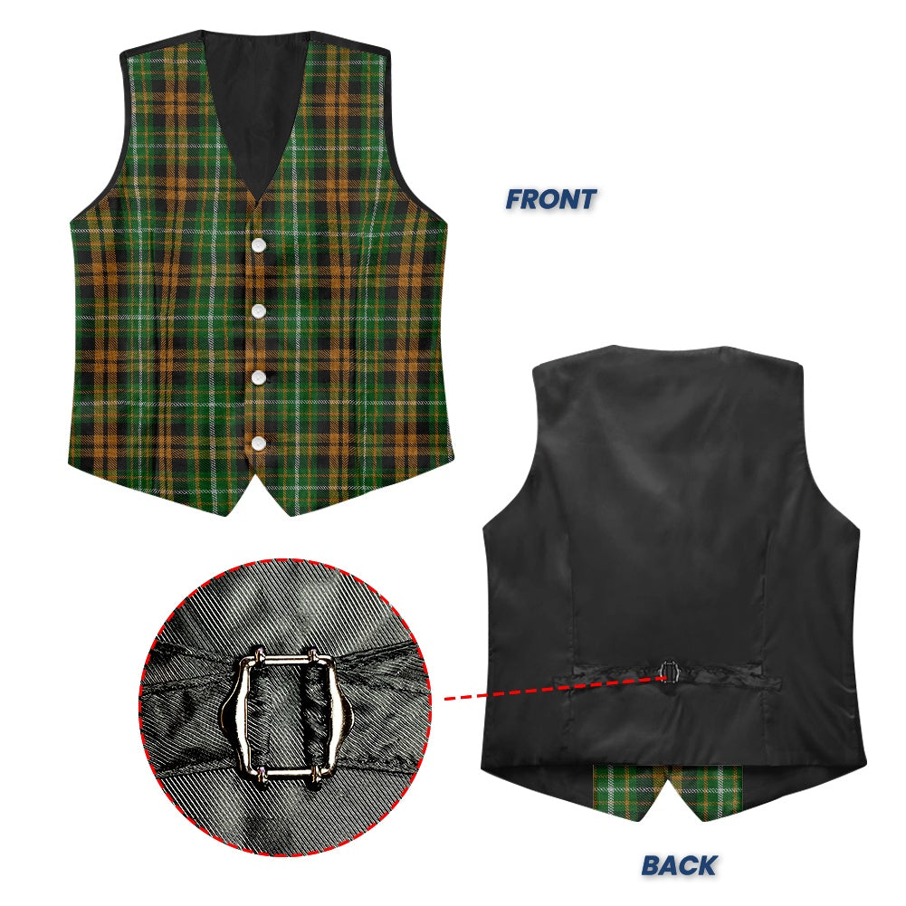 Clan Ramsay Orange Tartan Suit vest jacket