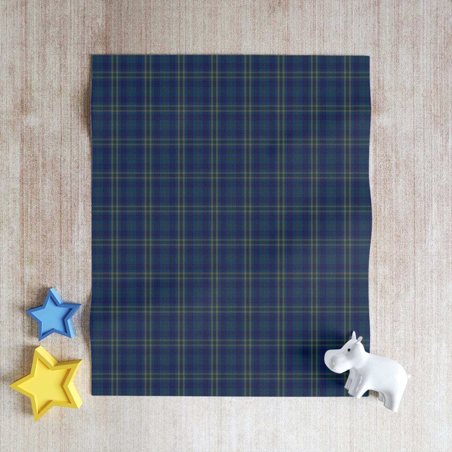 Irish County Fermanagh Tartan Throw Blanket