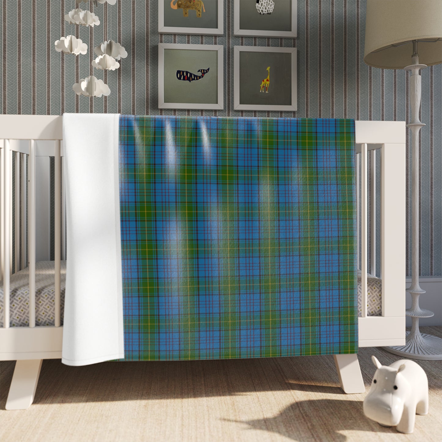 Irish County Donegal Tartan Throw Blanket