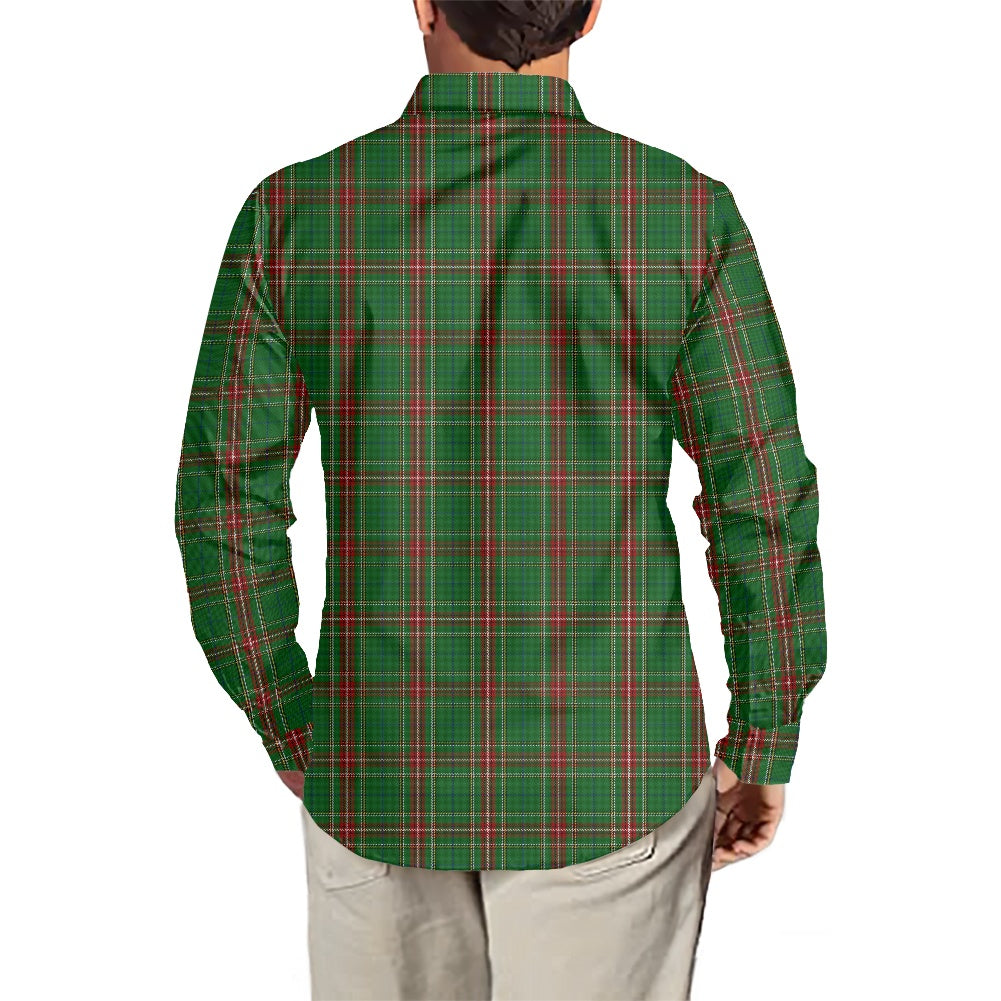 Clan Steel Tartan Men's long-sleeved shirts