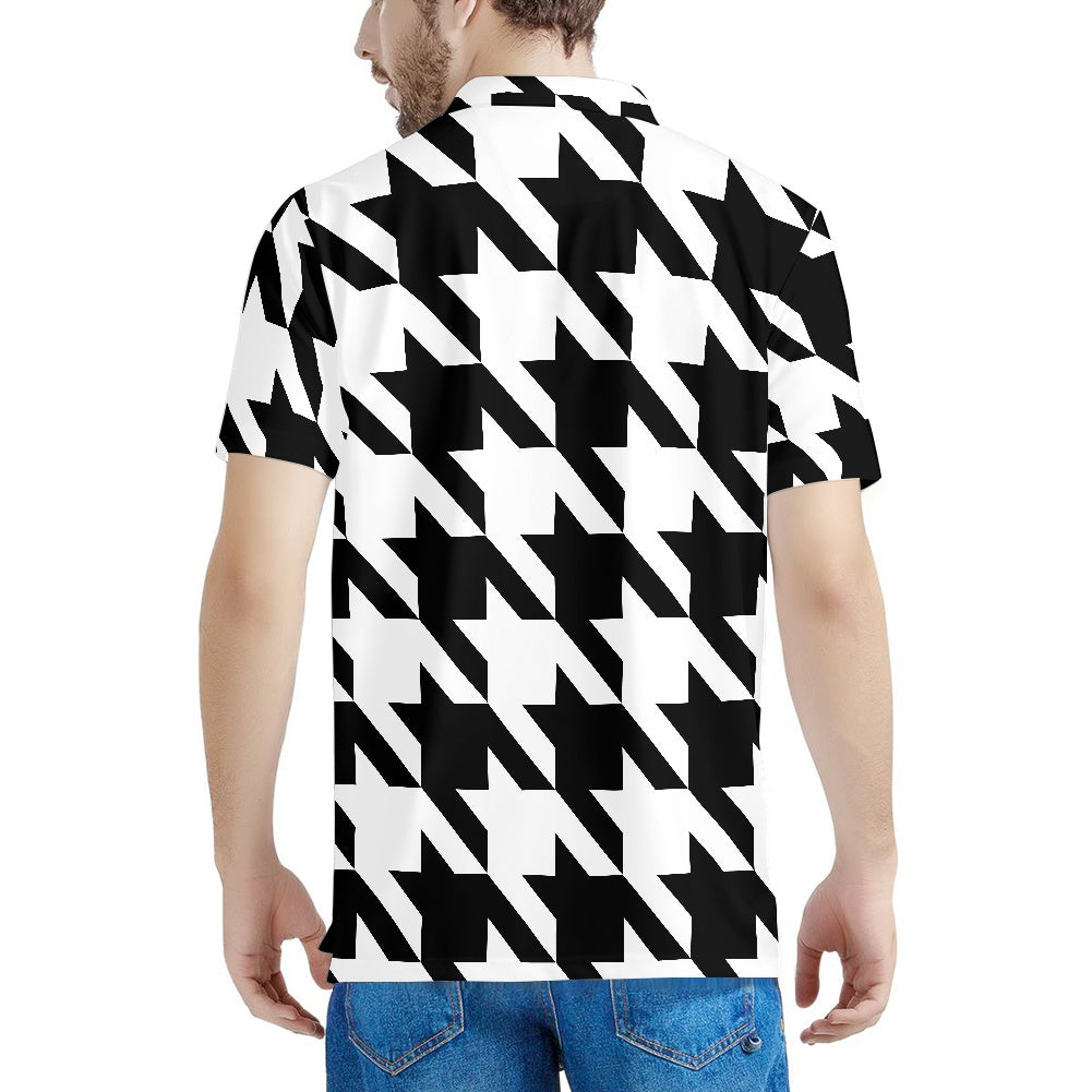 Two Tone Houndstooth Polo