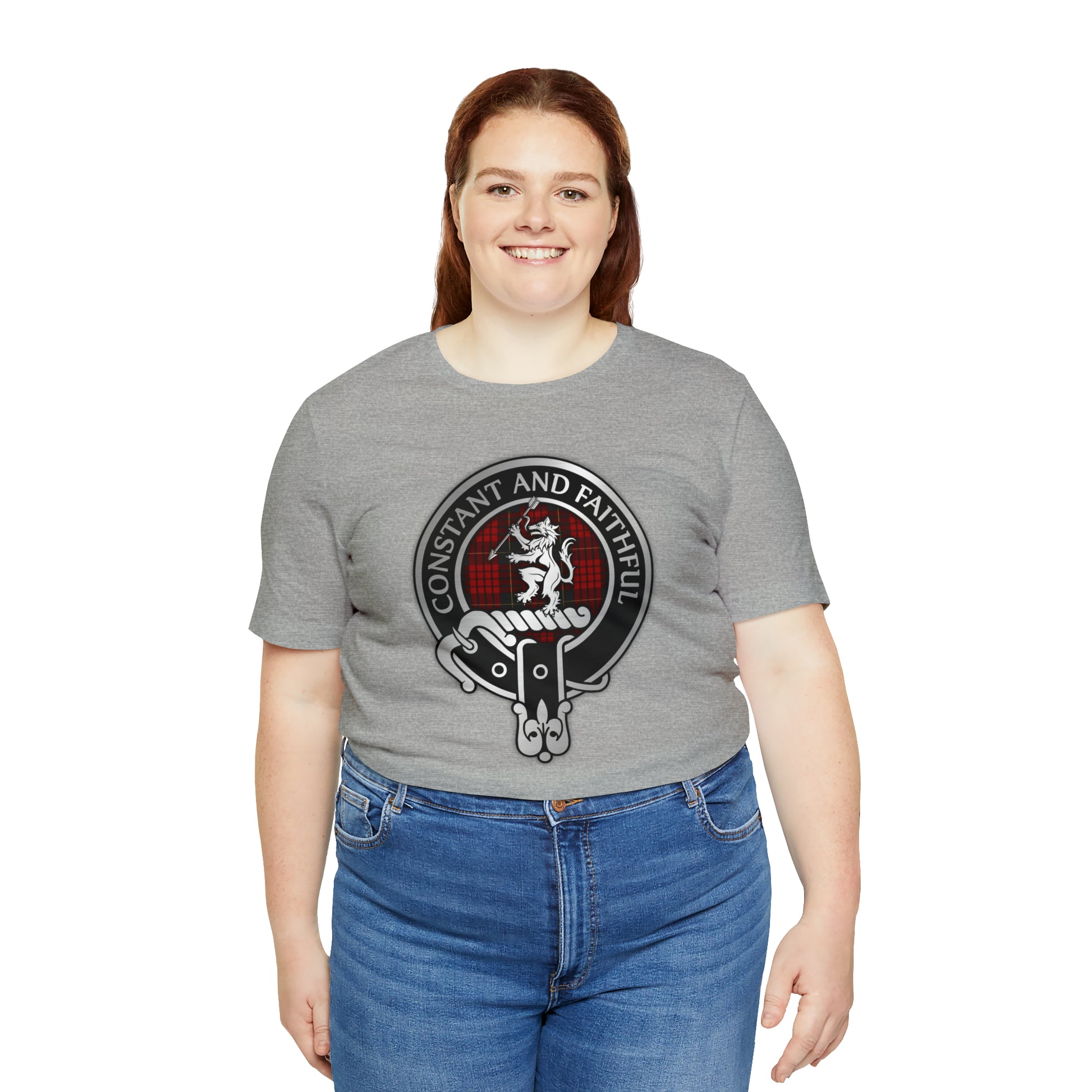 Clan MacQueen Crest & Tartan | Unisex T-Shirt