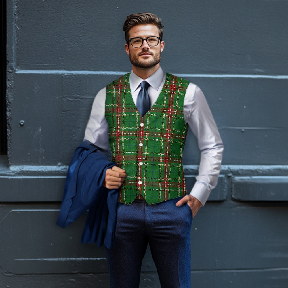 Clan Steel Tartan Suit vest jacket