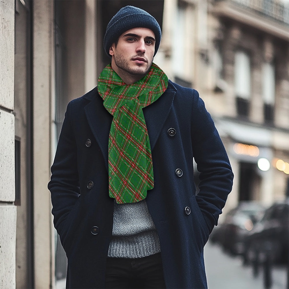 Clan Steel Tartan Fluffy scarf