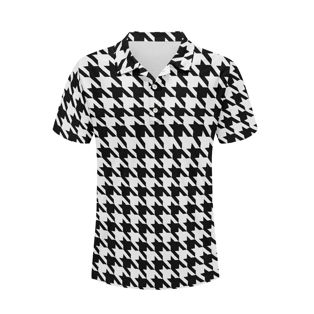 Two Tone Houndstooth Polo