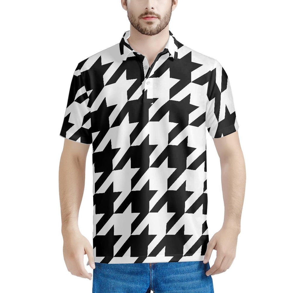 Two Tone Houndstooth Polo