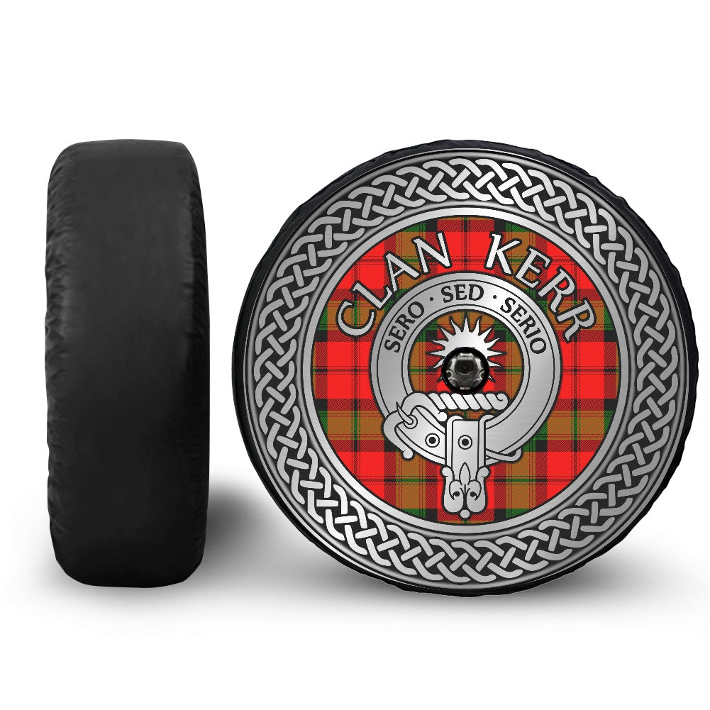 Clan Kerr Crest & Tartan Tire cover