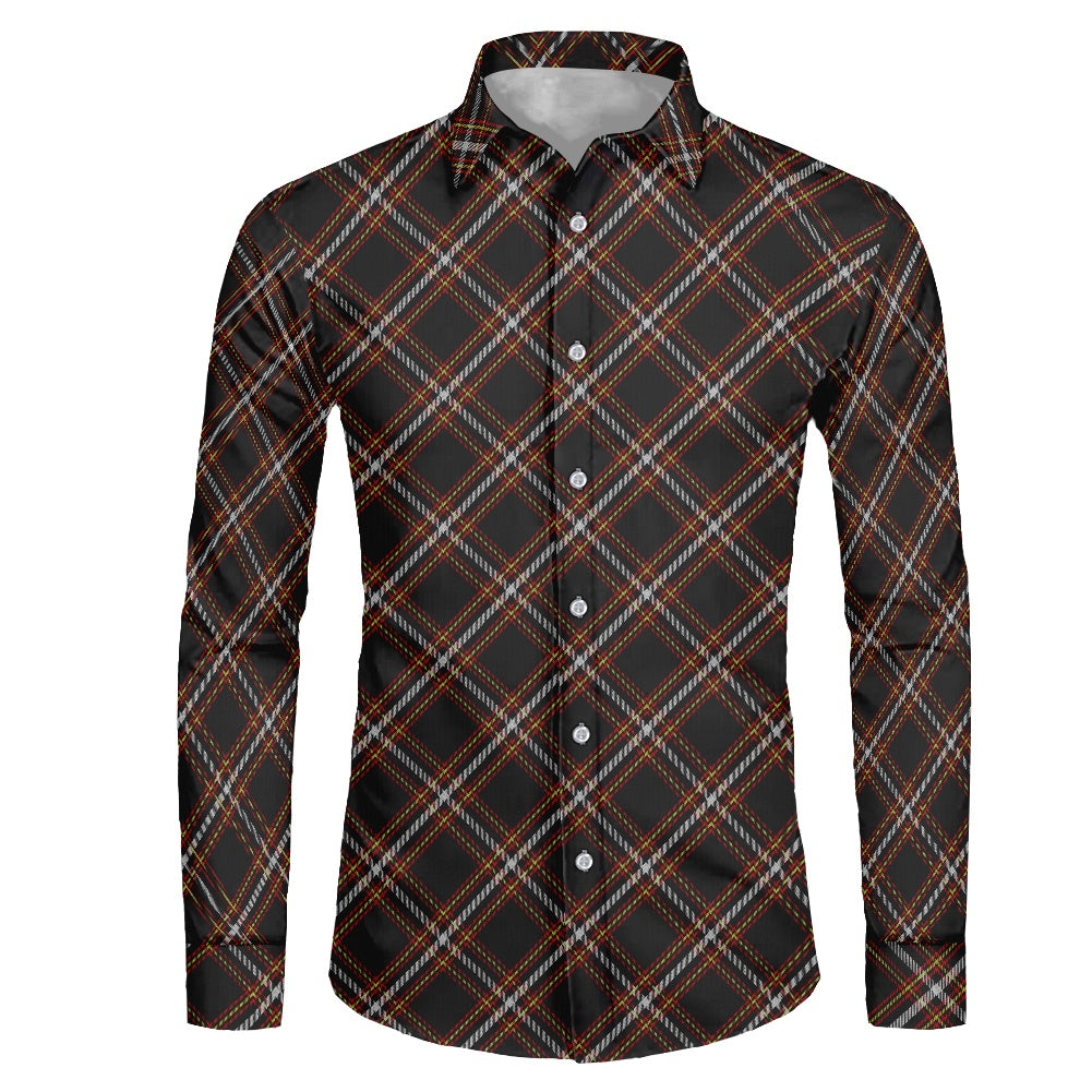 Black Country Tartan Men's long-sleeved shirt