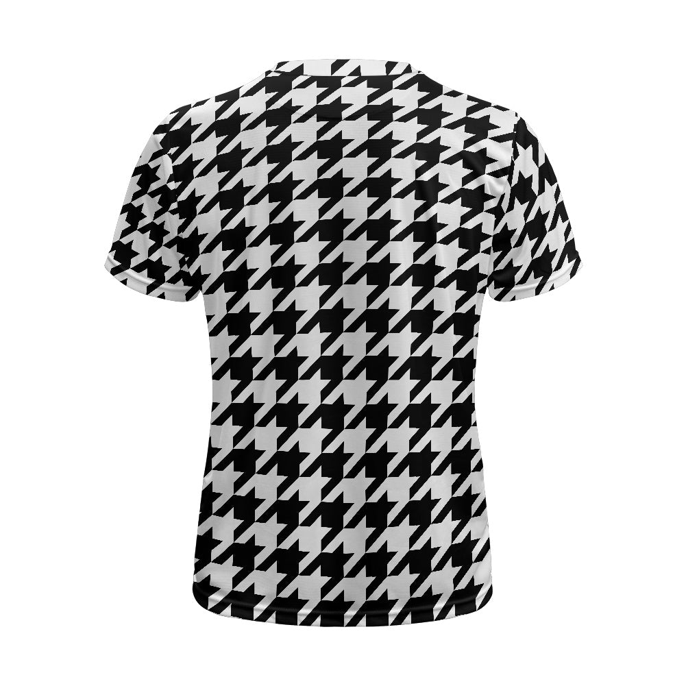 Two Tone Houndstooth Football Shirt
