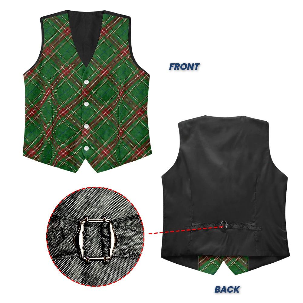 Clan Steel Tartan Suit vest jacket