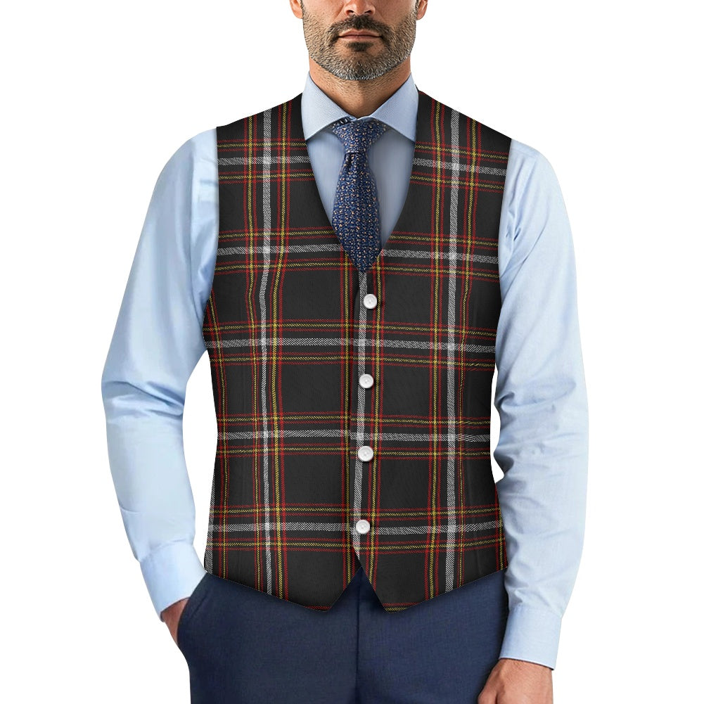Black Country Tartan Suit vest jacket