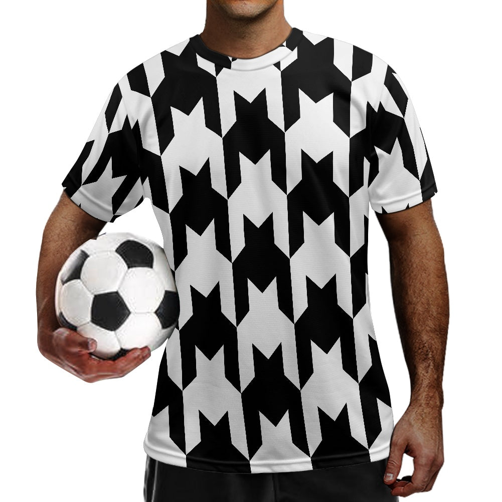 Two Tone Houndstooth Football Shirt