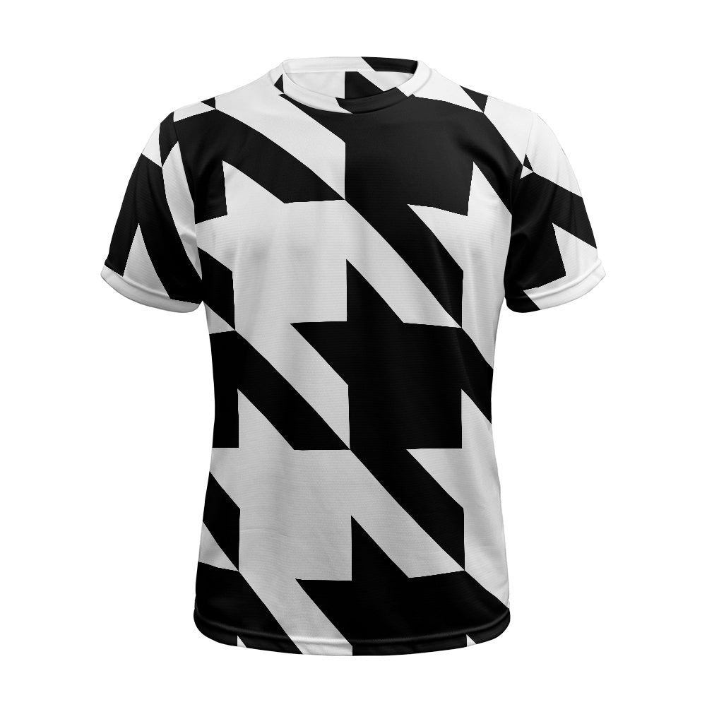 Two Tone Houndstooth Football Shirt