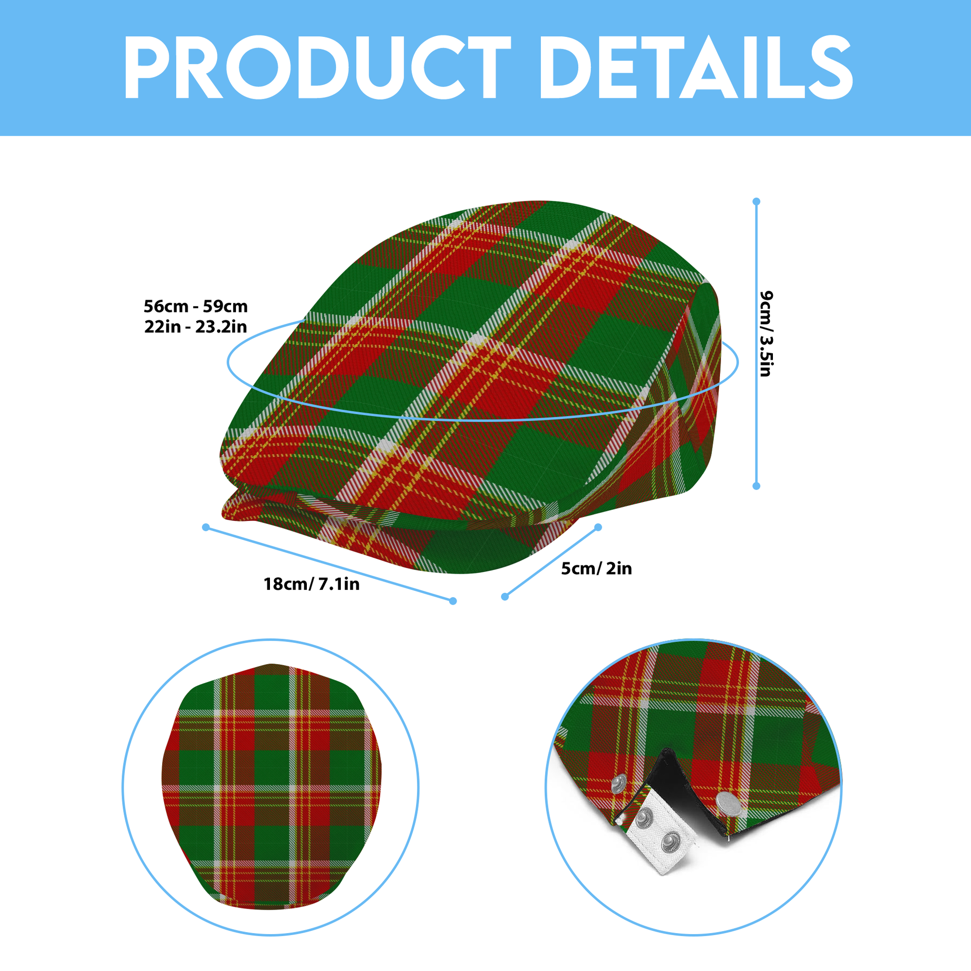 Clan Brisbane Tartan Flat Cap