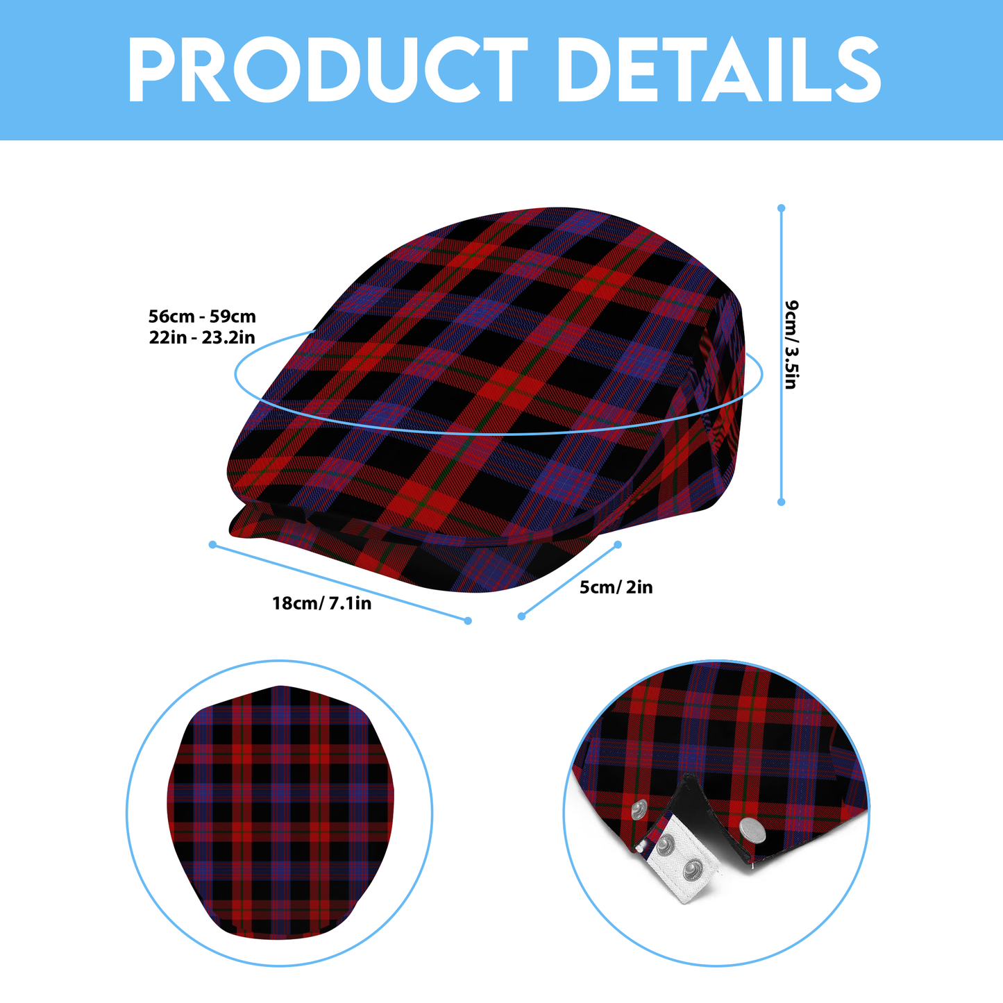 Clan Brown Tartan Flat Cap