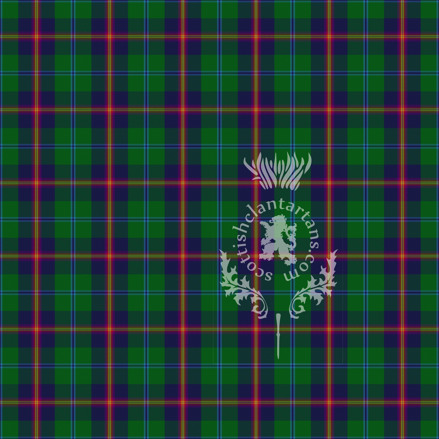 Digital Download - Clan Young Tartan 12" 300dpi PNG