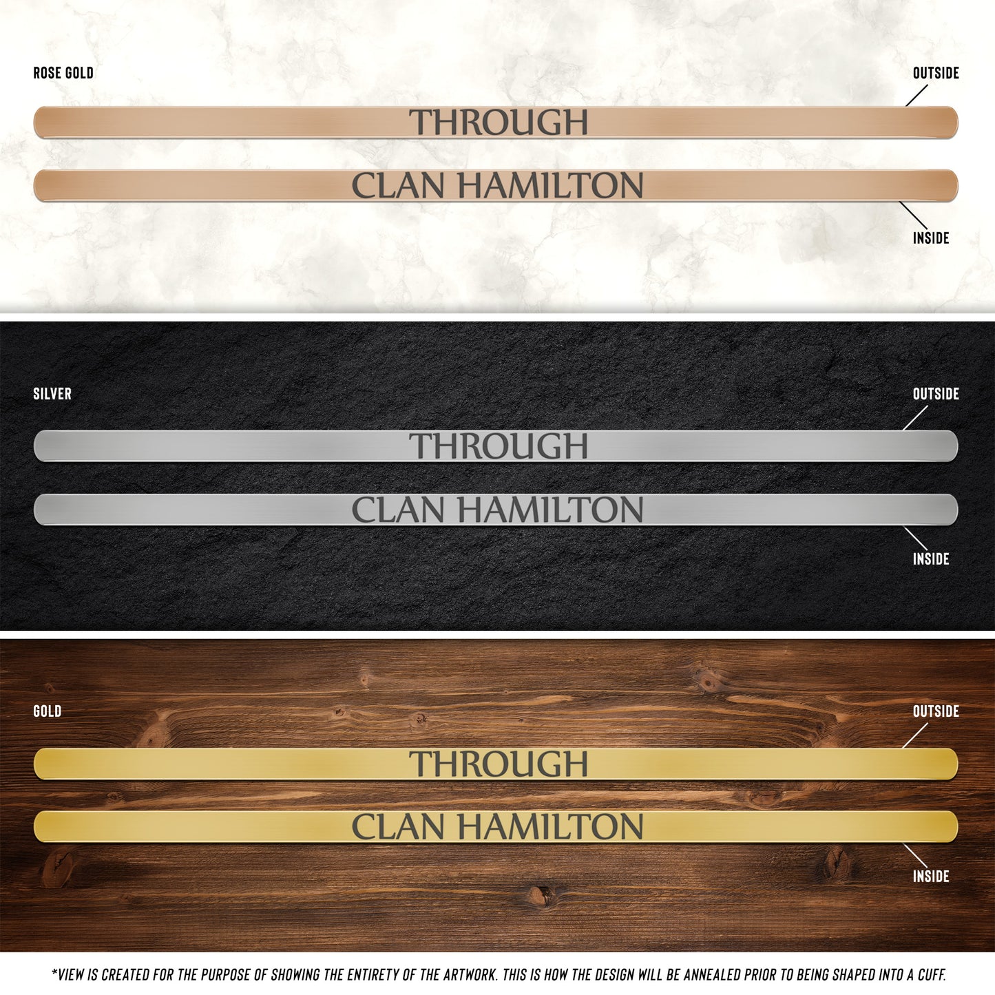 Clan Hamilton | Motto | Cuff Bracelet