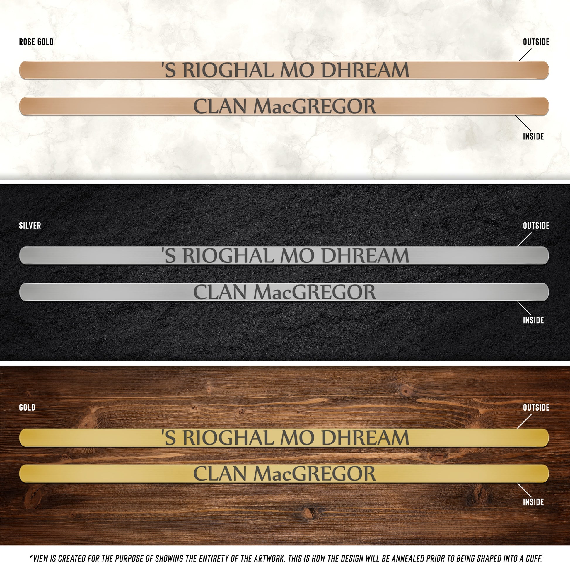 Clan MacGregor | Motto | Cuff Bracelet
