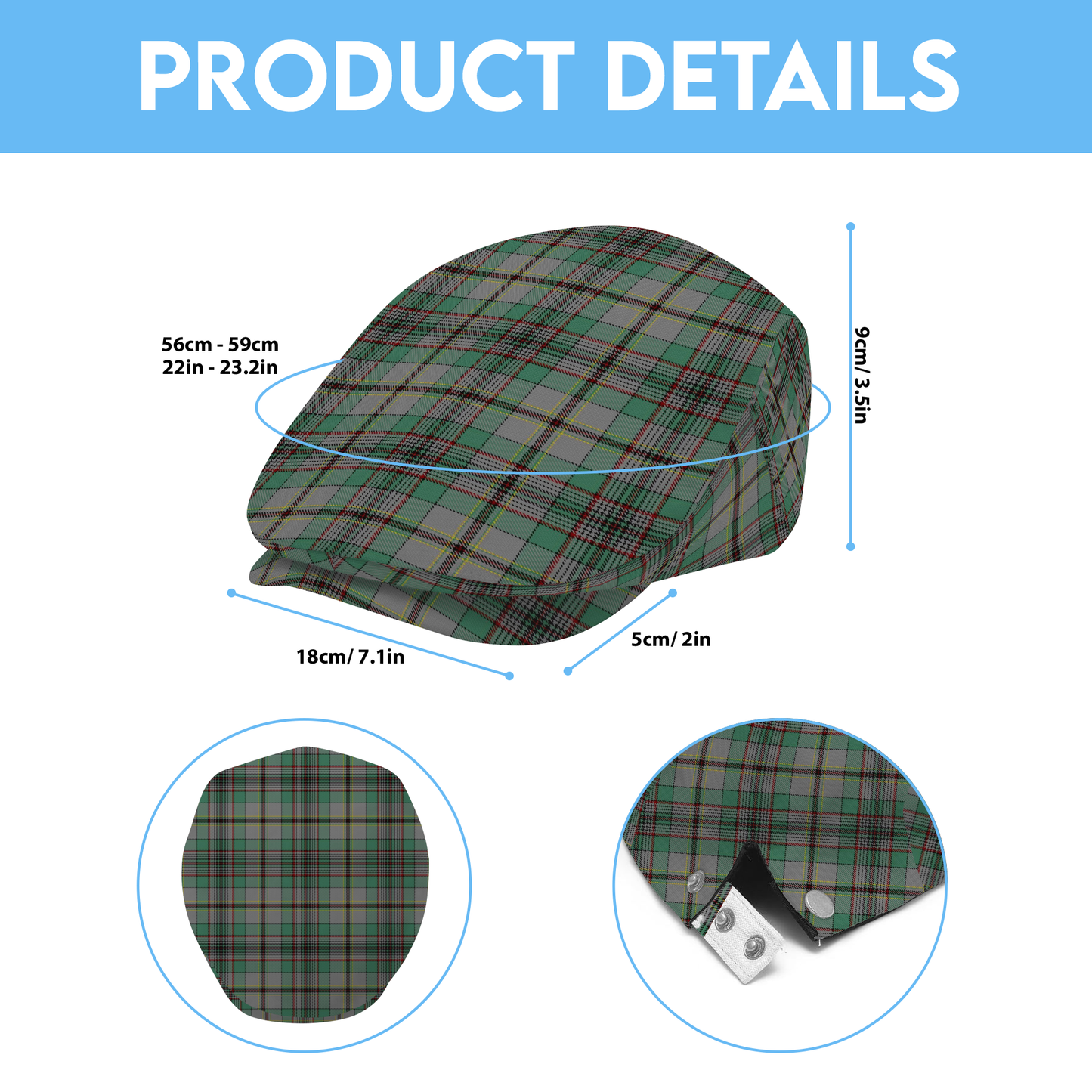 Clan Craig Tartan Flat Cap