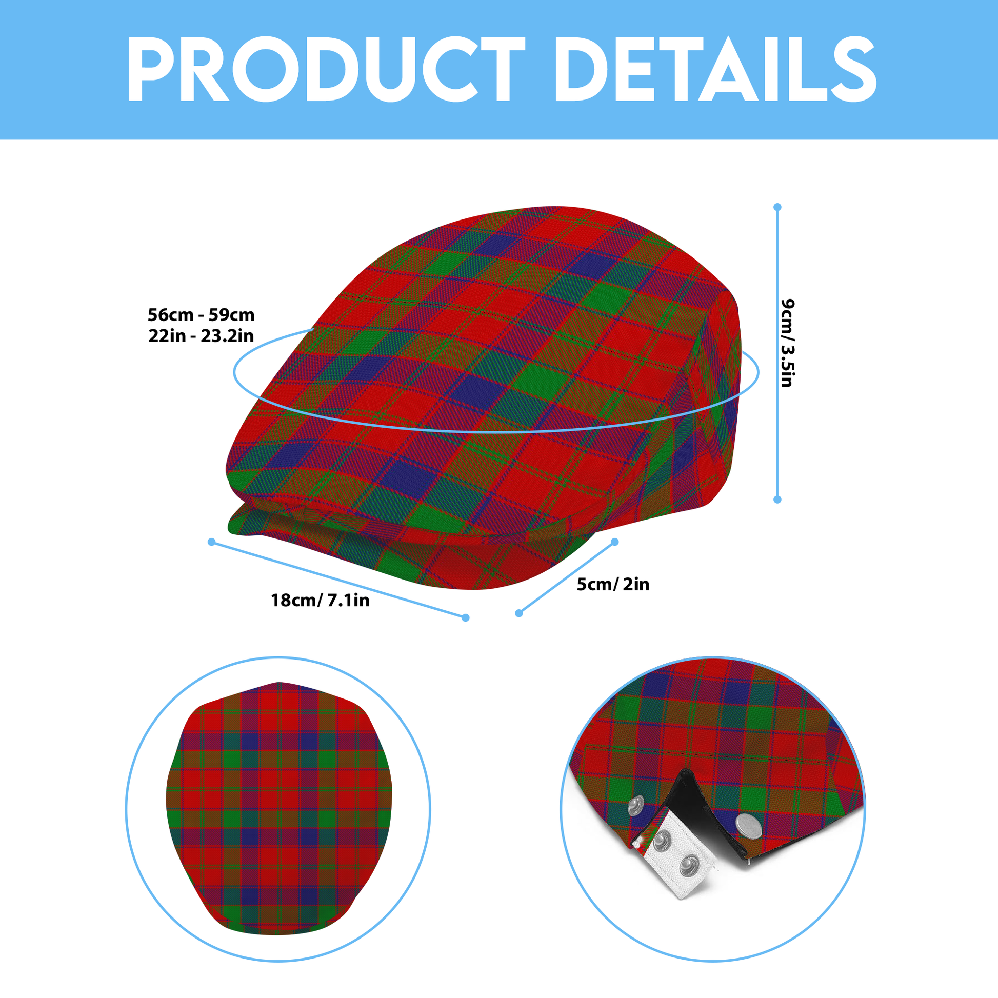 Clan Donnachaidh Tartan Flat Cap