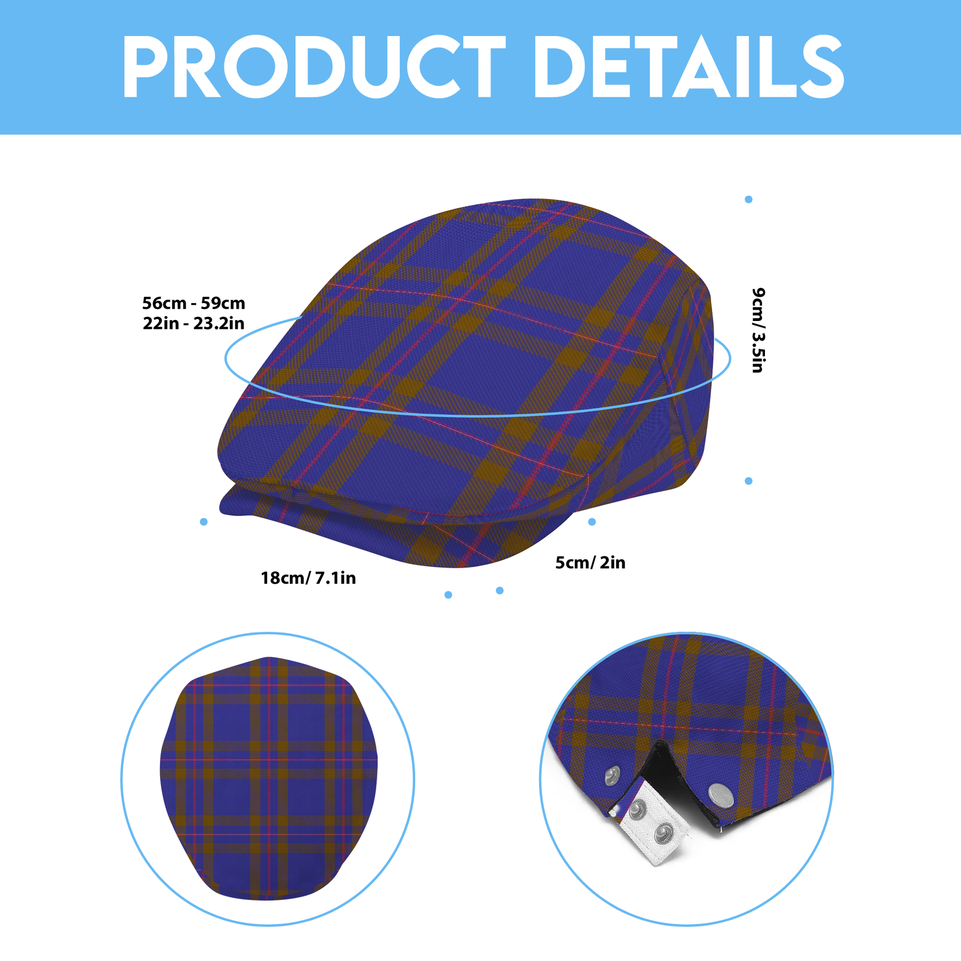 Clan Elliott Tartan Flat Cap