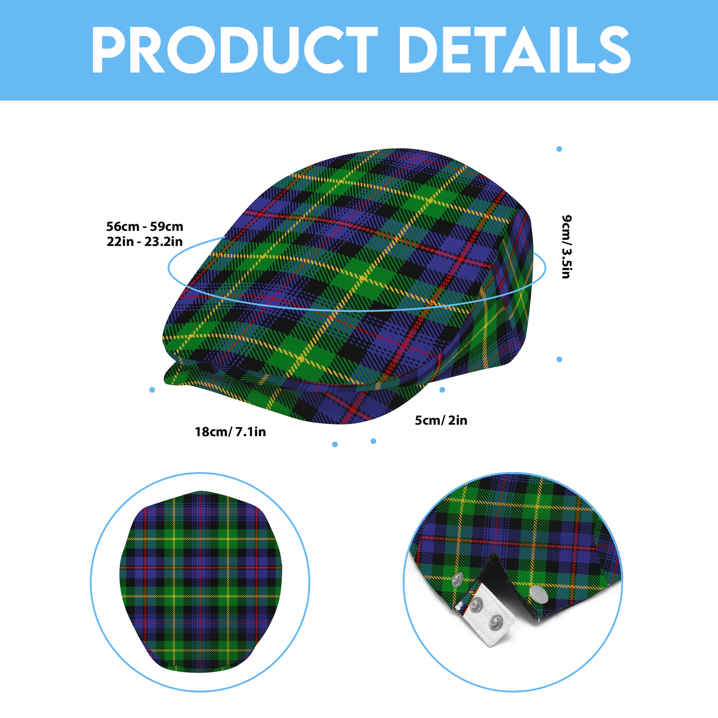 Clan Farquharson Tartan Flat Cap