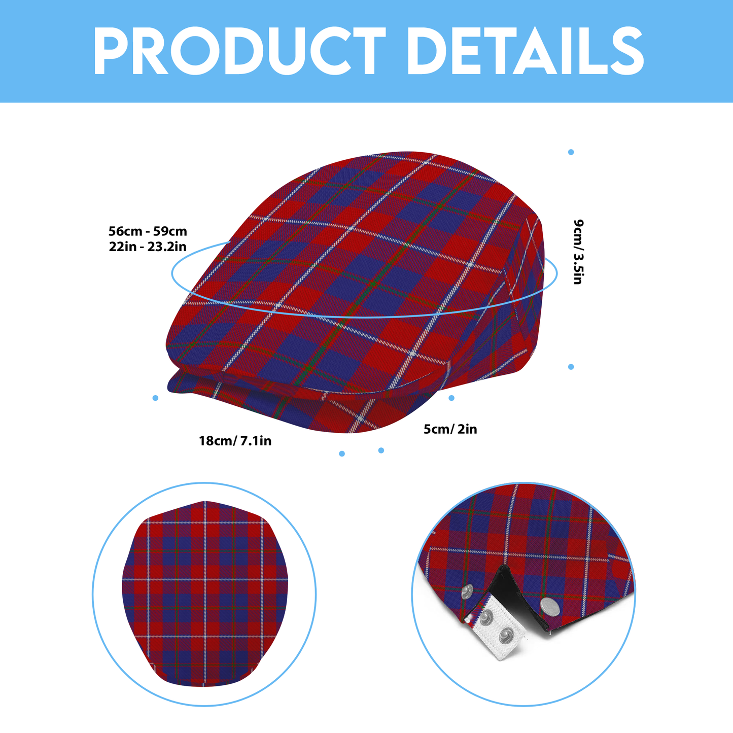 Galloway District Tartan Flat Cap