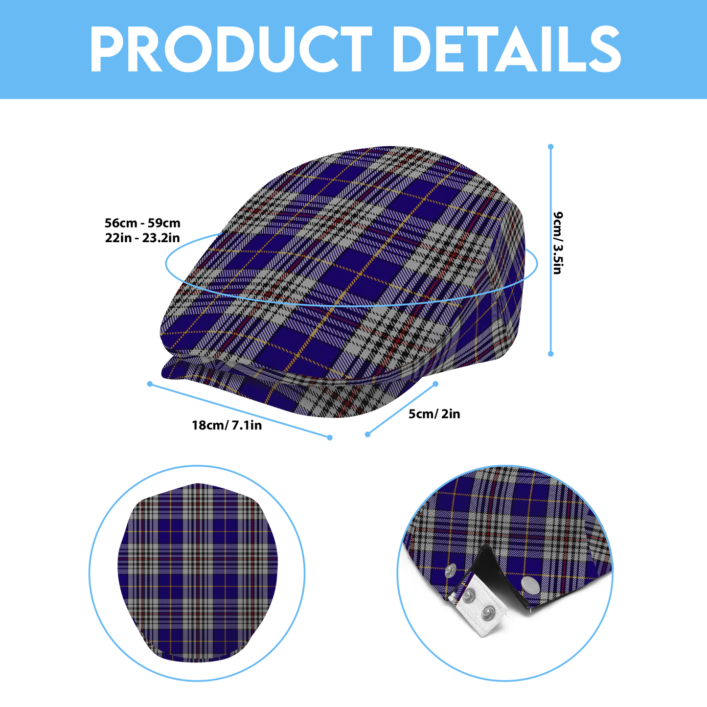 Clan Hannah Tartan Flat Cap