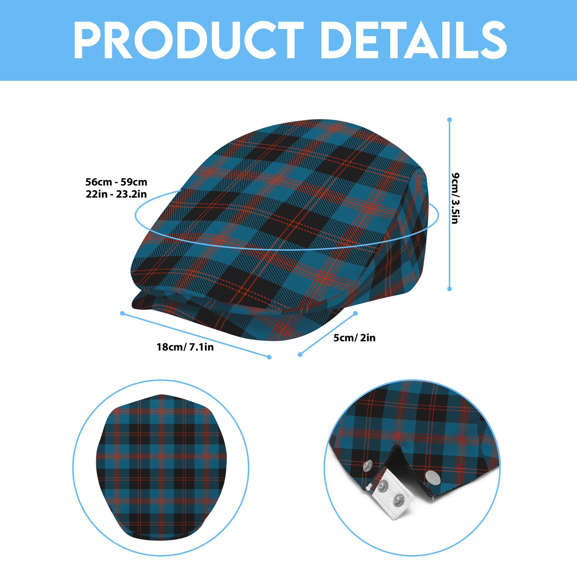Clan Angus Ancient Tartan Flat Cap