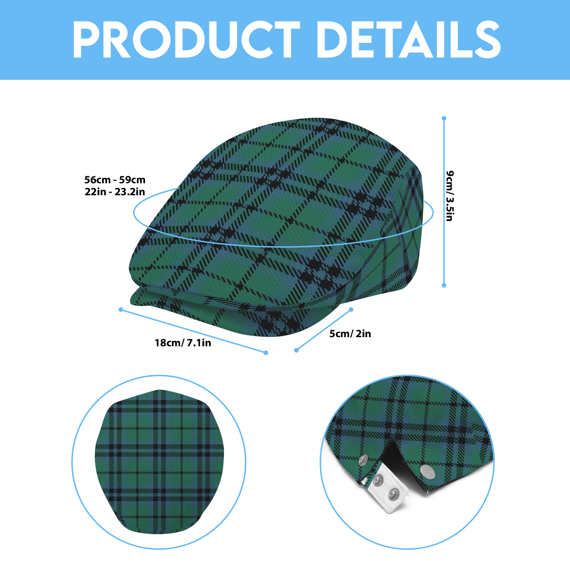 Clan Keith Ancient Tartan Flat Cap
