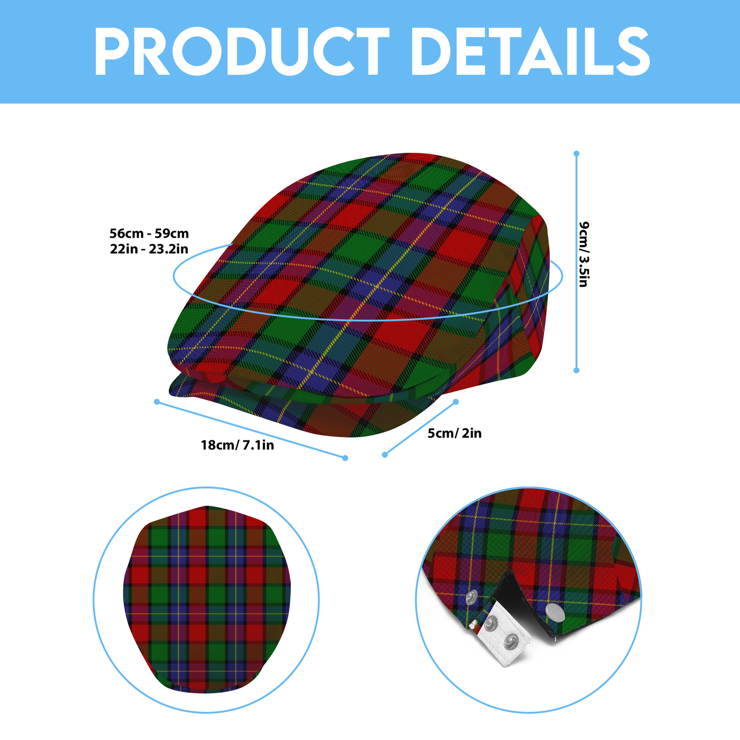 Clan Kilgour Tartan Flat Cap