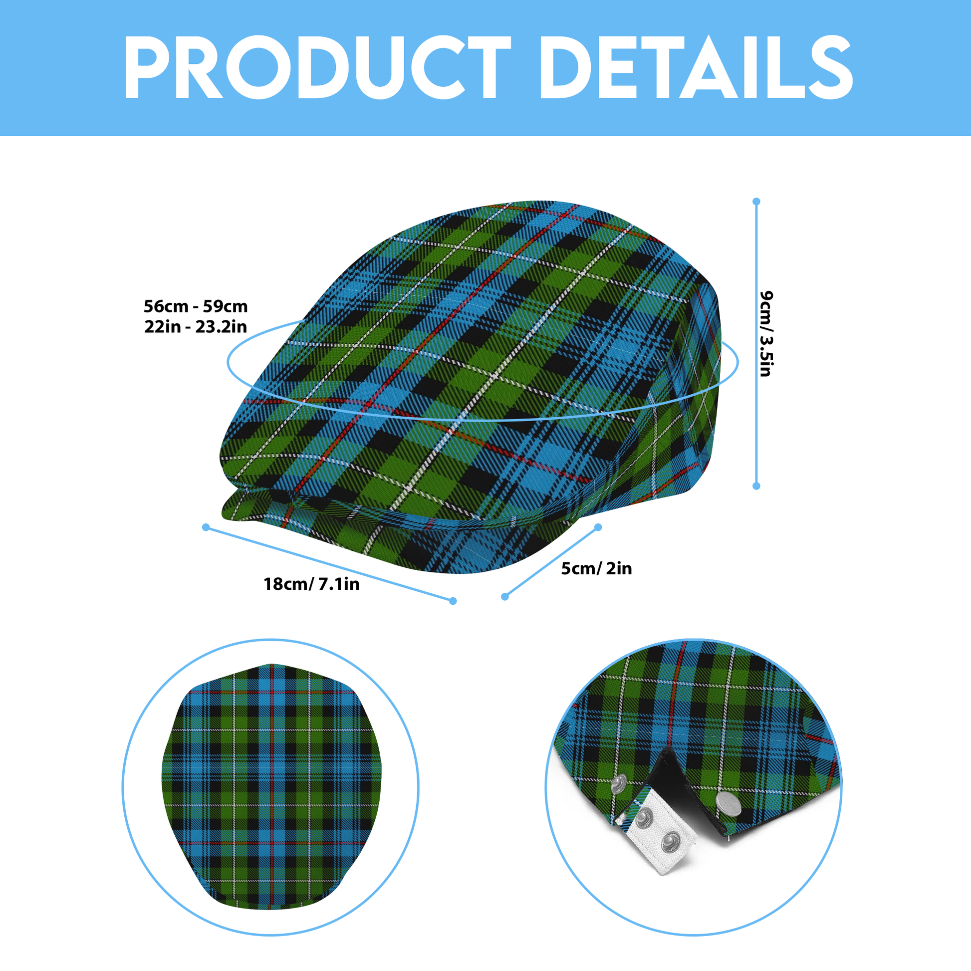 Clan MacKenzie Tartan Flat Cap