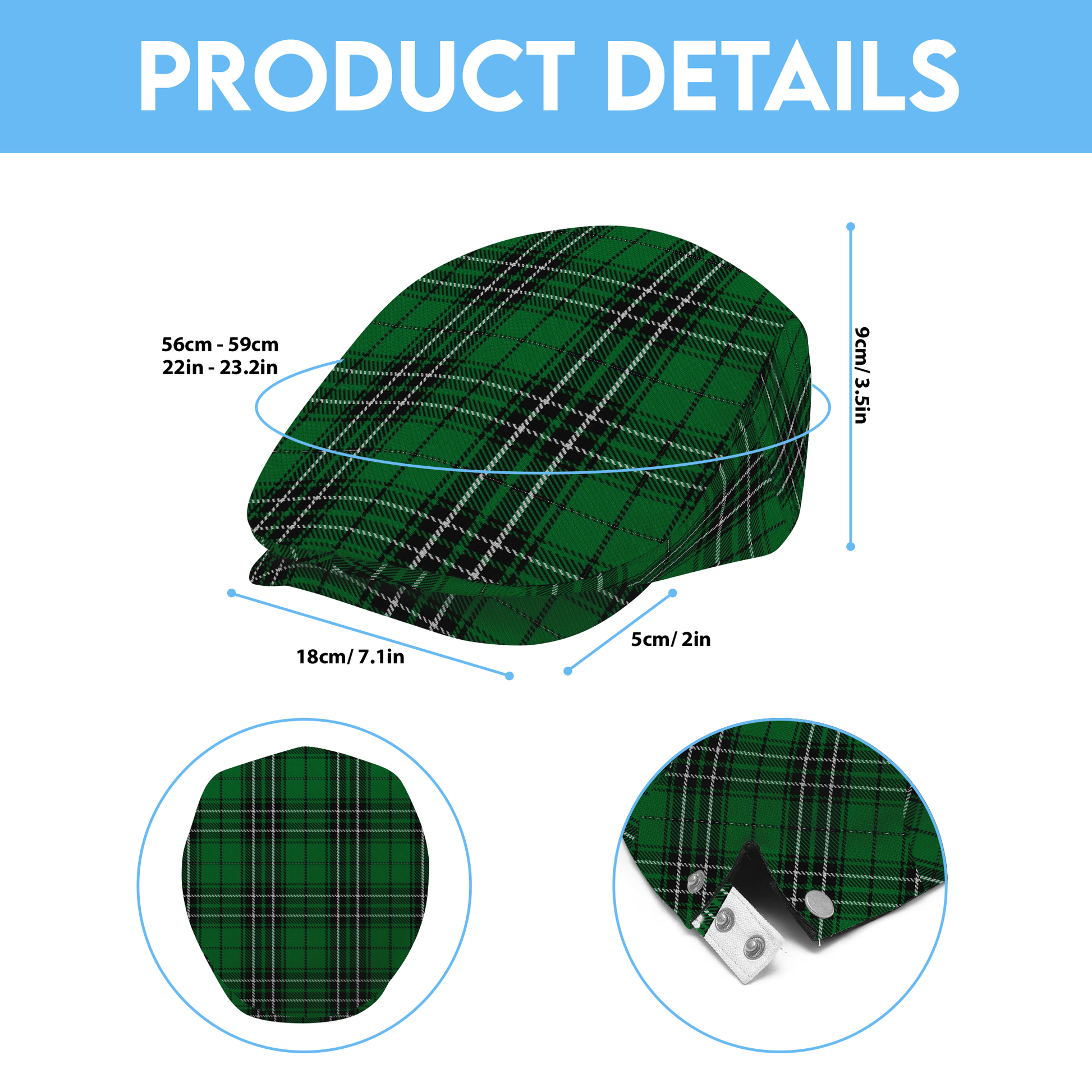 Clan MacLean of Duart Tartan Flat Cap