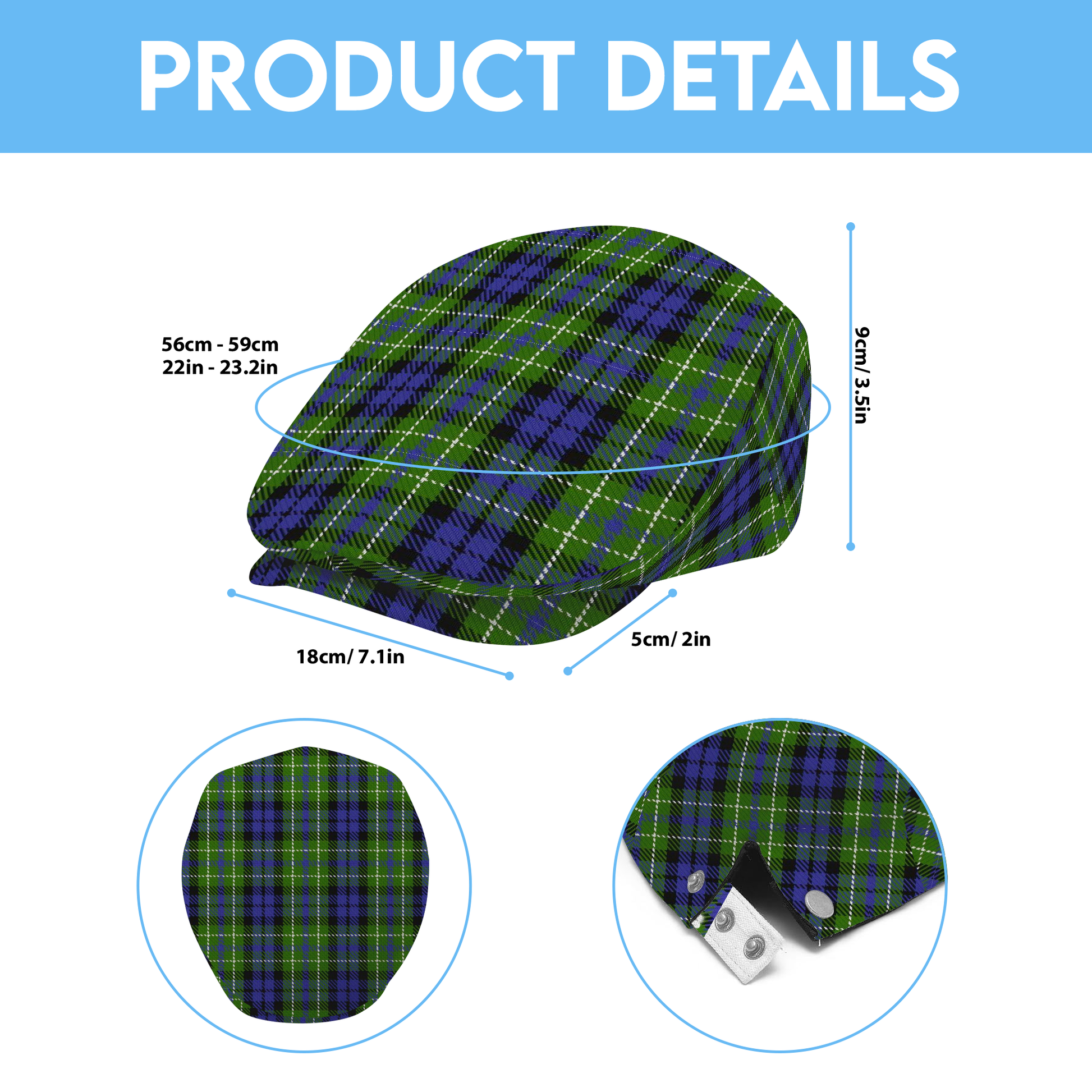 Clan MacNeill of Gigha Tartan Flat Cap