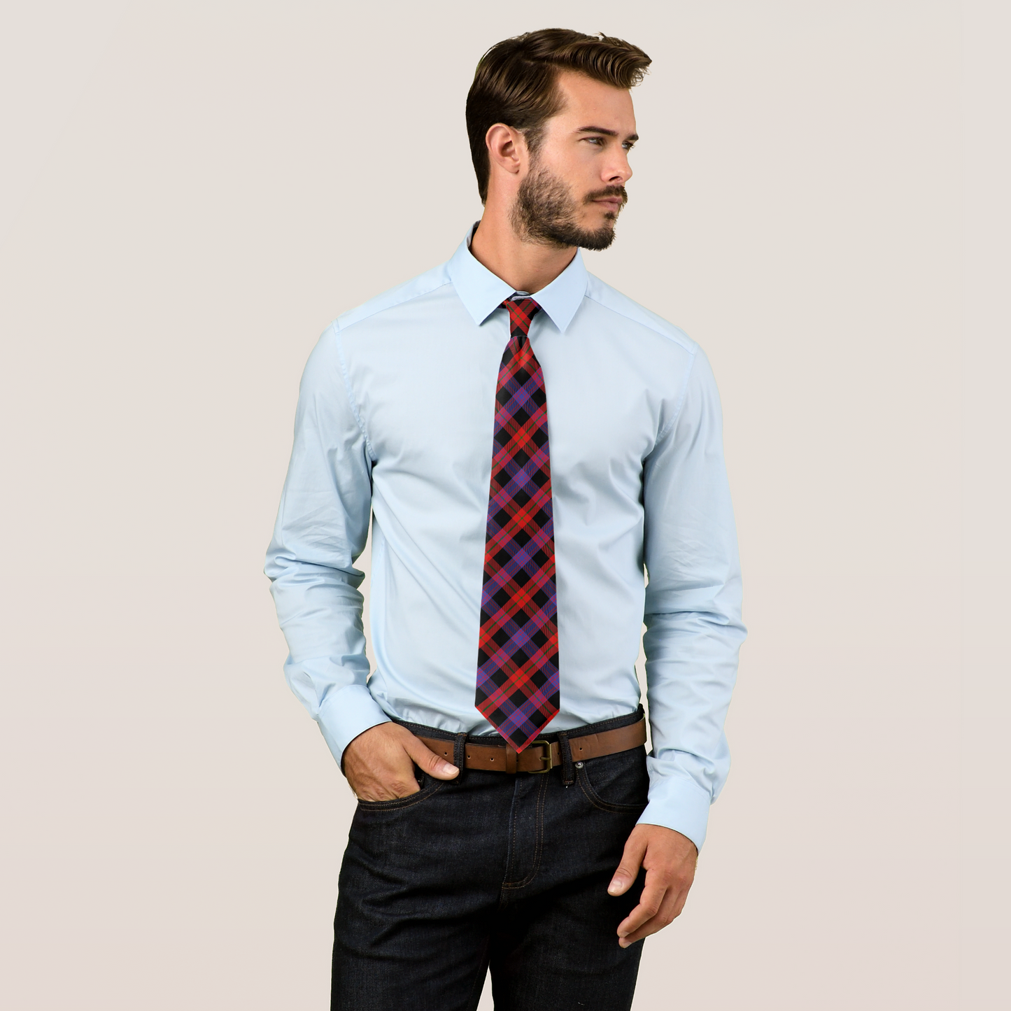 Clan Brown Tartan Necktie