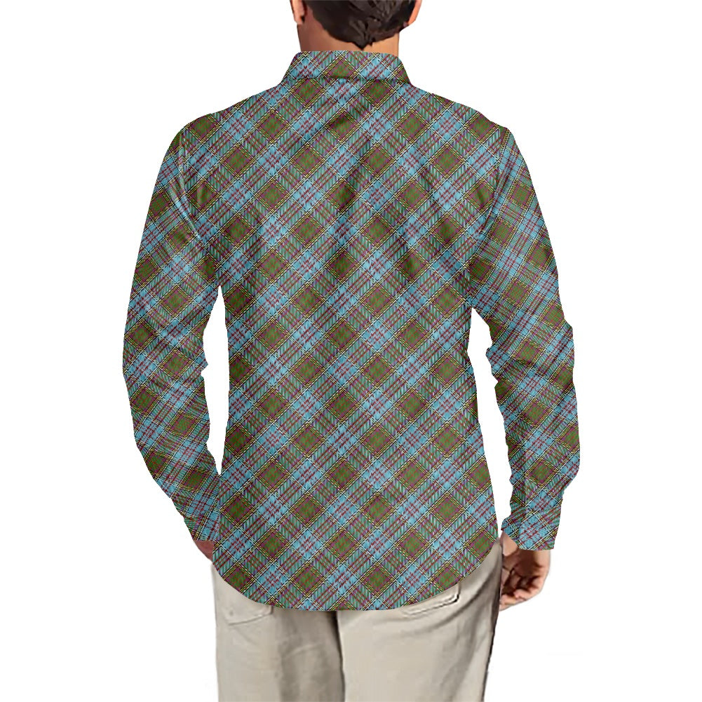 Clan Anderson Tartan Men's long-sleeved shirt
