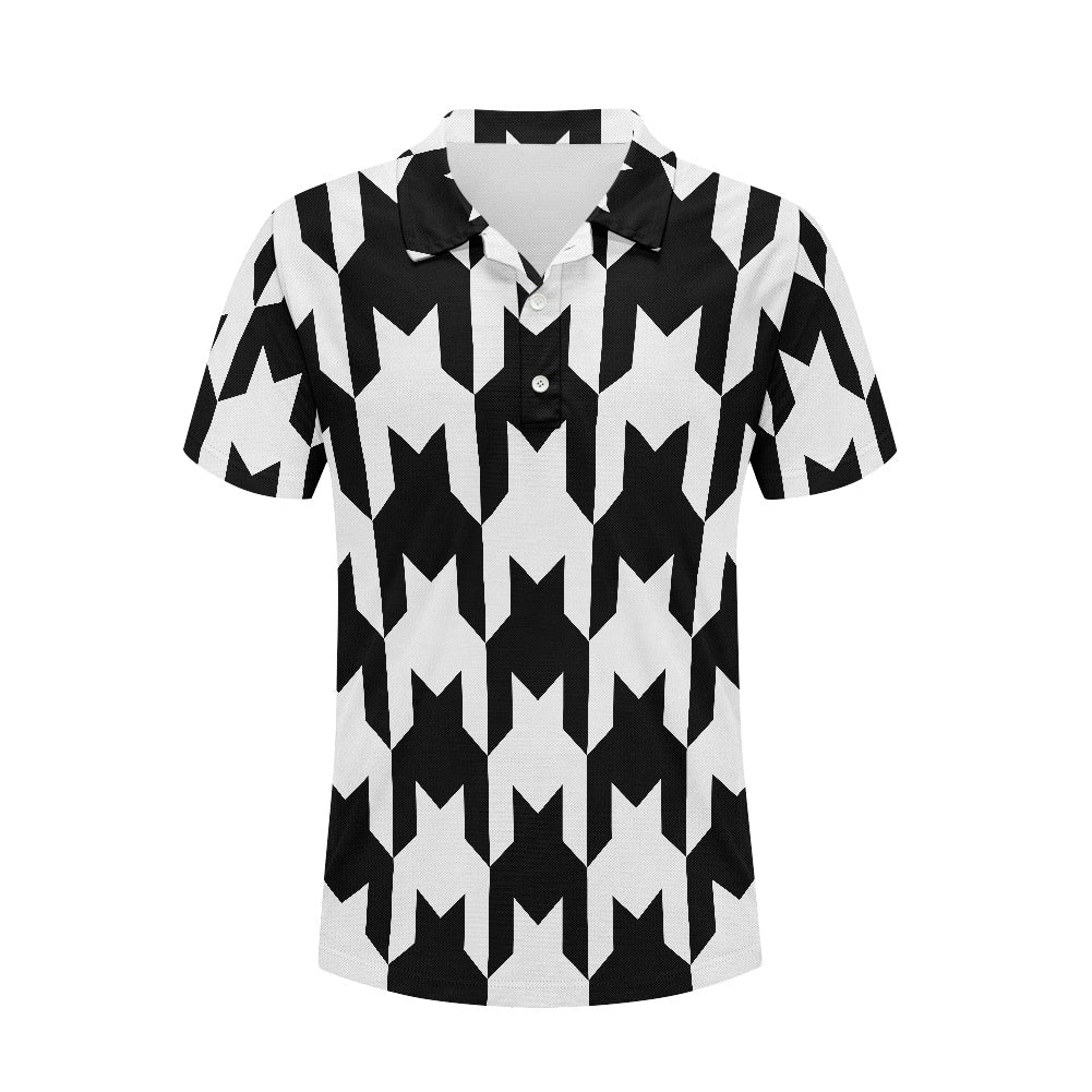 Two Tone Houndstooth Polo