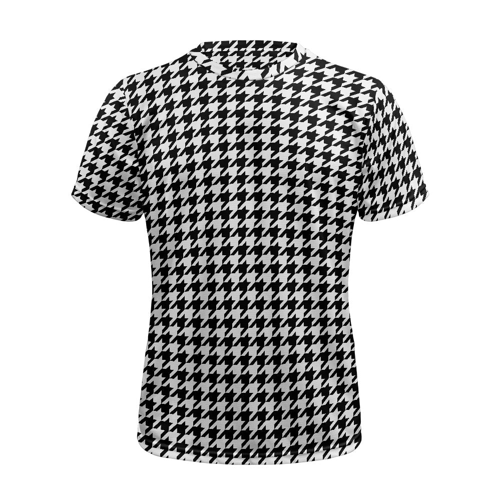 Two Tone Houndstooth Football Shirt