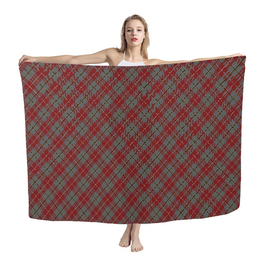 Clan Douglas Ancient Red Tartan Bias Chiffon Scarf