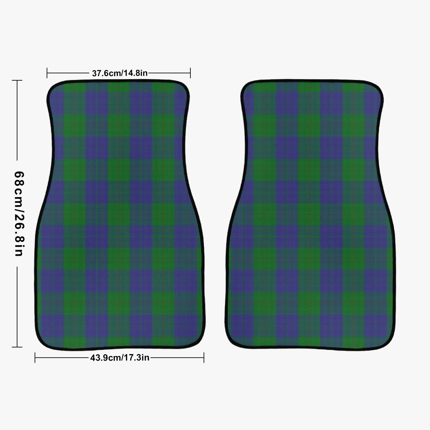 Clan Barclay Tartan Car Floor Mats - 2Pcs