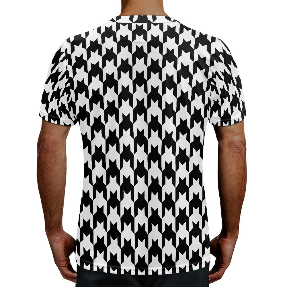 Two Tone Houndstooth Football Shirt