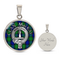 Clan MacKay Crest & Tartan Pendant Necklace