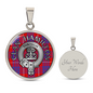Clan Hamilton Crest & Tartan Pendant Necklace