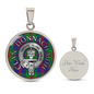 Clan Donnachaidh Crest & Struan Tartan Pendant Necklace