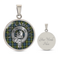 Clan Campbell Crest & Tartan Pendant Necklace
