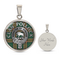 Clan Pollock Crest & Tartan Pendant Necklace