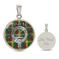 Clan MacMillan Crest & Tartan Pendant Necklace