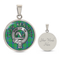 Clan Kennedy Crest & Tartan Pendant Necklace