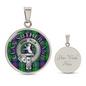 Clan Sutherland Crest & Tartan Pendant Necklace